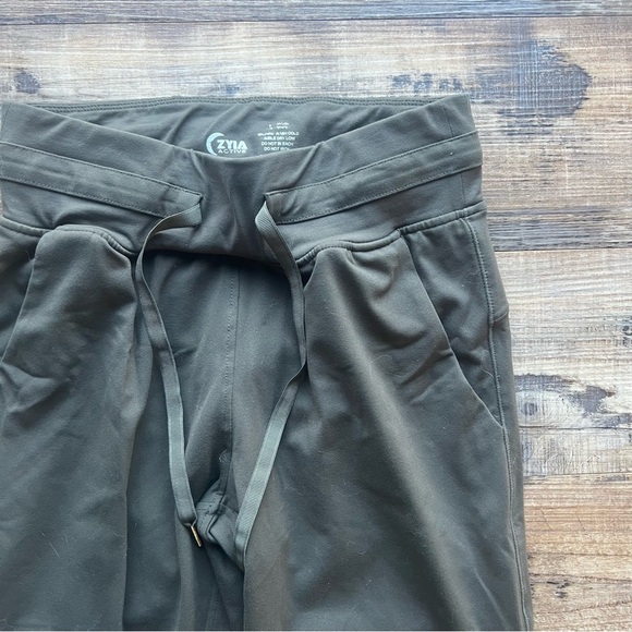 Zyia Active Womens Jogger Sweatpants Green Track Pant Pockets Stretch Size Small - Picture 2 of 7
